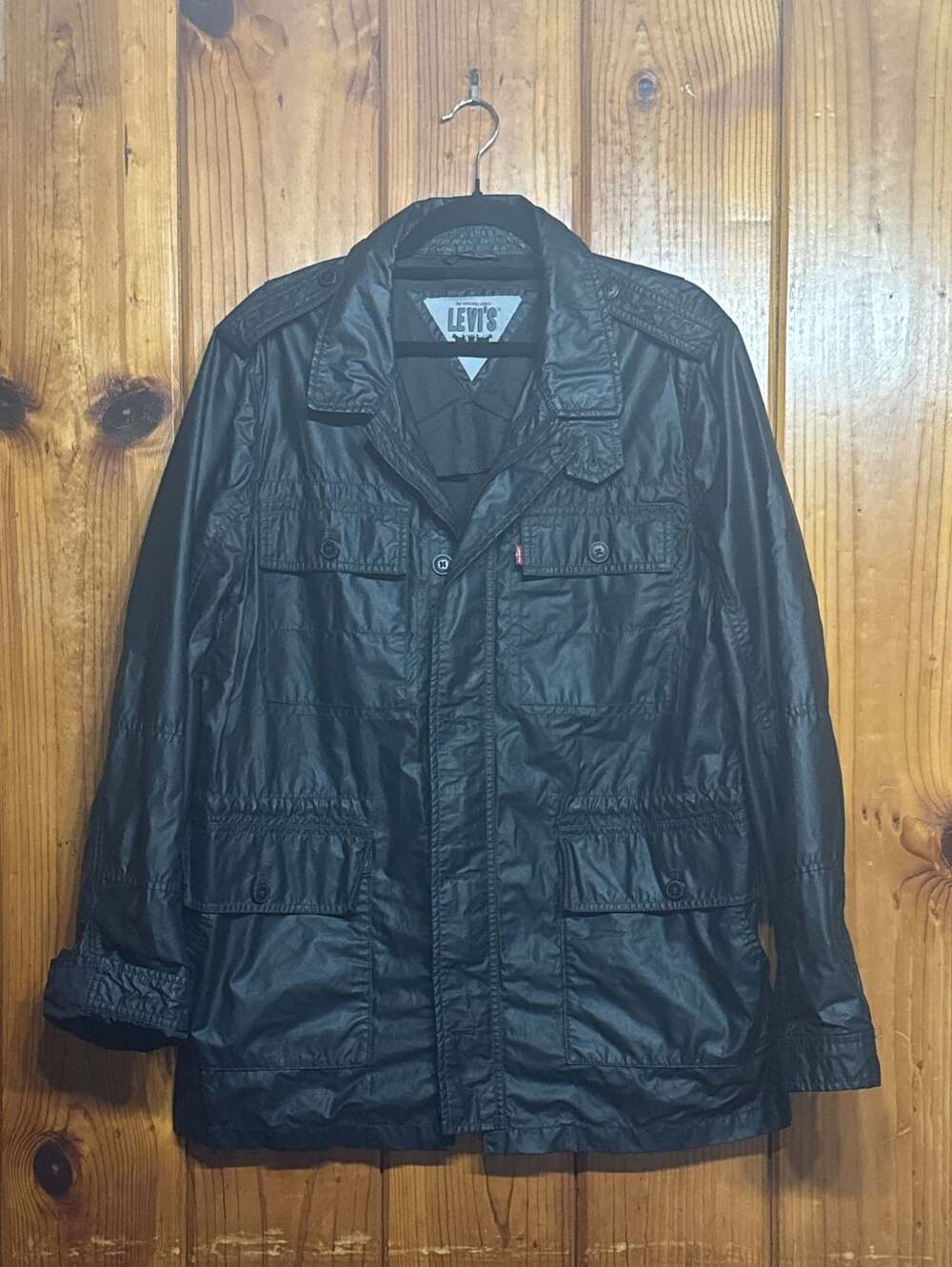 Levi's M65 Utility Jacket Size M Black Cotton Blend Field Coat